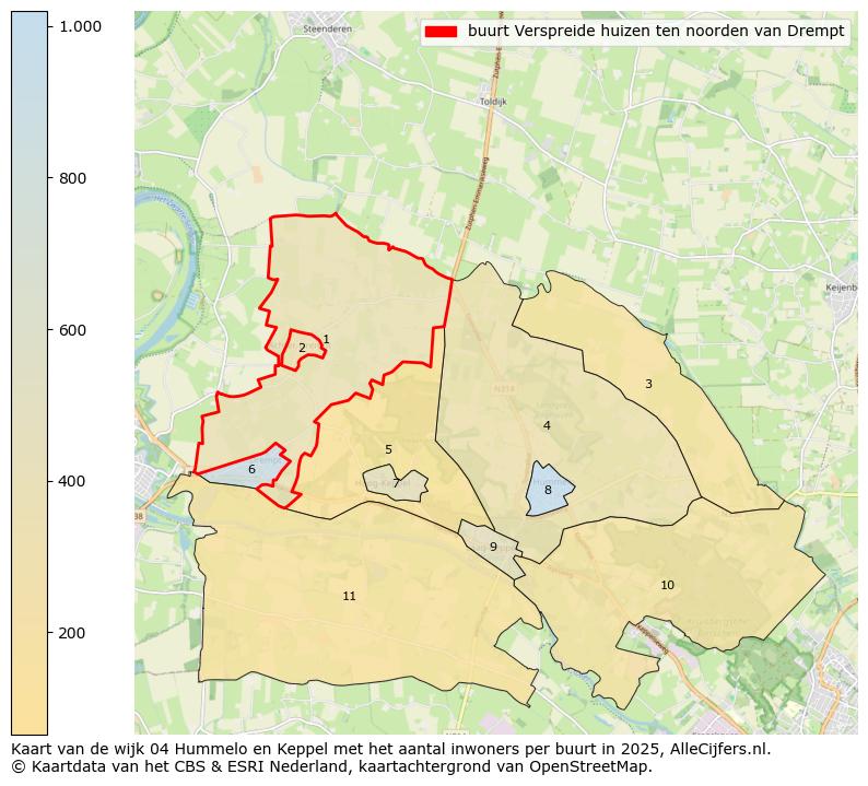Afbeelding van de buurt Verspreide huizen ten noorden van Drempt op de kaart.