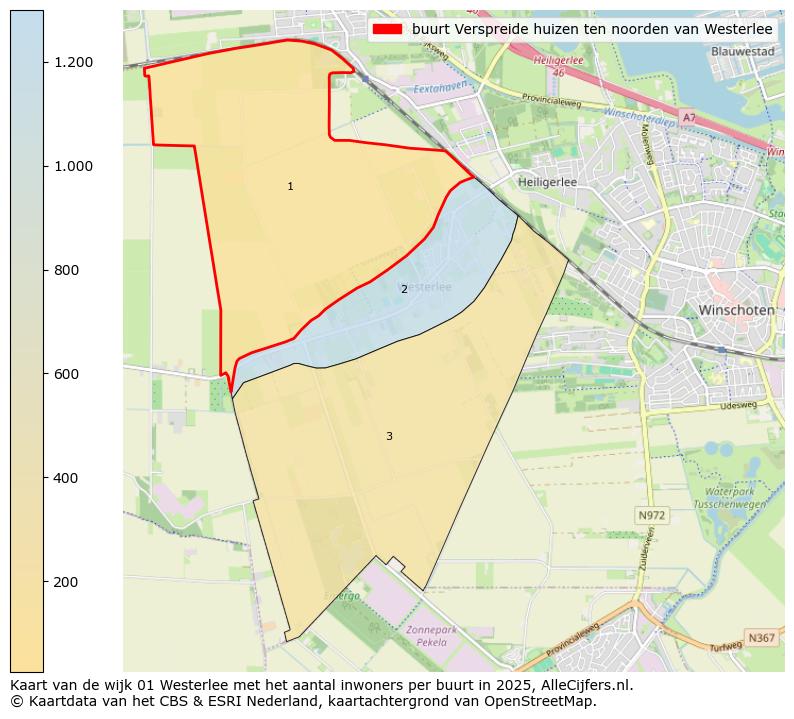Afbeelding van de buurt Verspreide huizen ten noorden van Westerlee op de kaart.