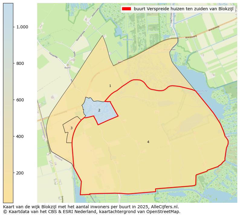 Afbeelding van de buurt Verspreide huizen ten zuiden van Blokzijl op de kaart.