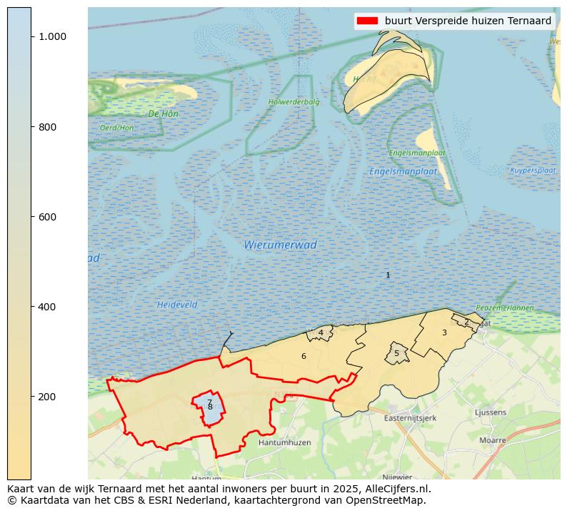 Afbeelding van de buurt Verspreide huizen Ternaard op de kaart.