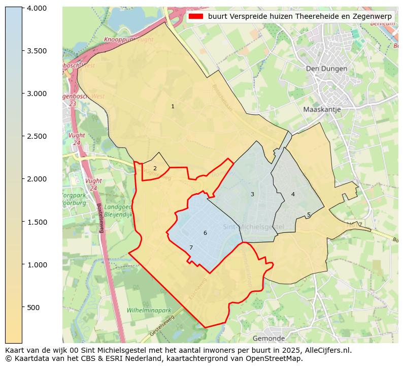 Afbeelding van de buurt Verspreide huizen Theereheide en Zegenwerp op de kaart.