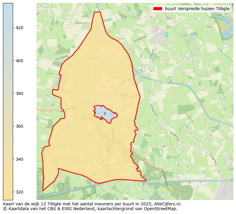 Afbeelding van de buurt Verspreide huizen Tilligte op de kaart.