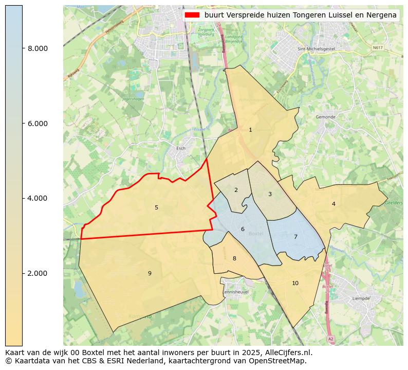 Afbeelding van de buurt Verspreide huizen Tongeren Luissel en Nergena op de kaart.