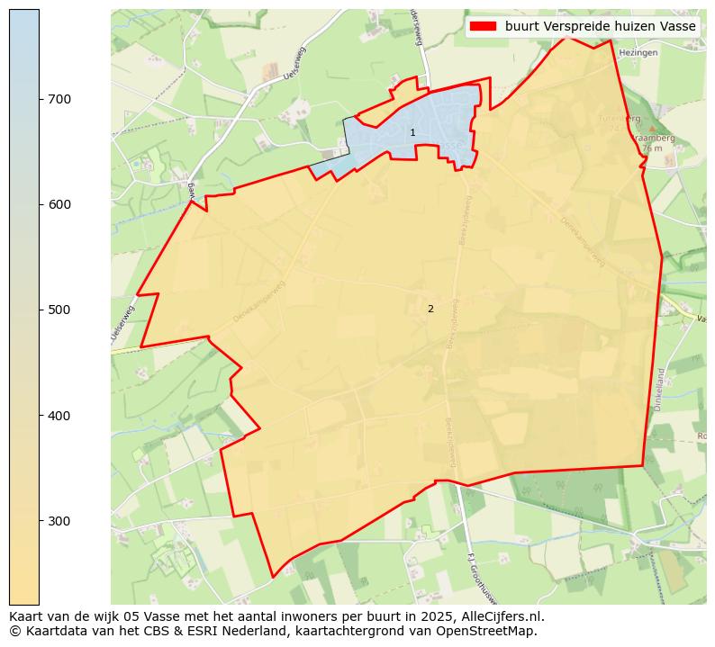 Afbeelding van de buurt Verspreide huizen Vasse op de kaart.