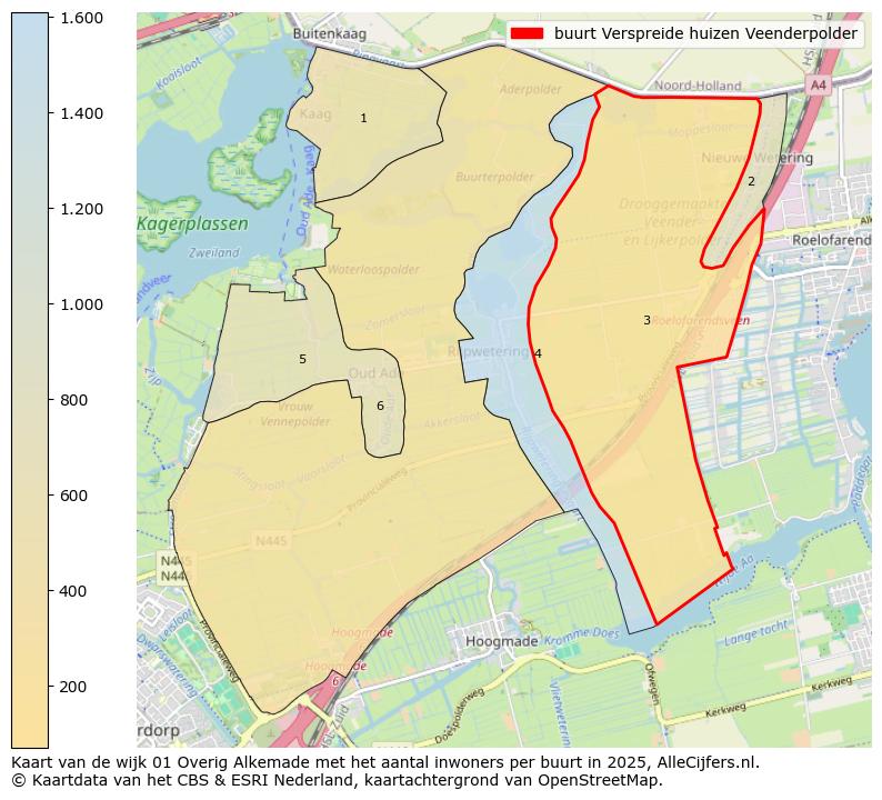 Afbeelding van de buurt Verspreide huizen Veenderpolder op de kaart.