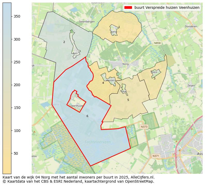 Afbeelding van de buurt Verspreide huizen Veenhuizen op de kaart.