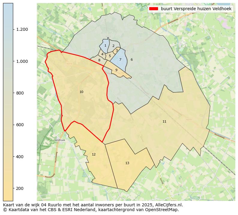 Afbeelding van de buurt Verspreide huizen Veldhoek op de kaart.