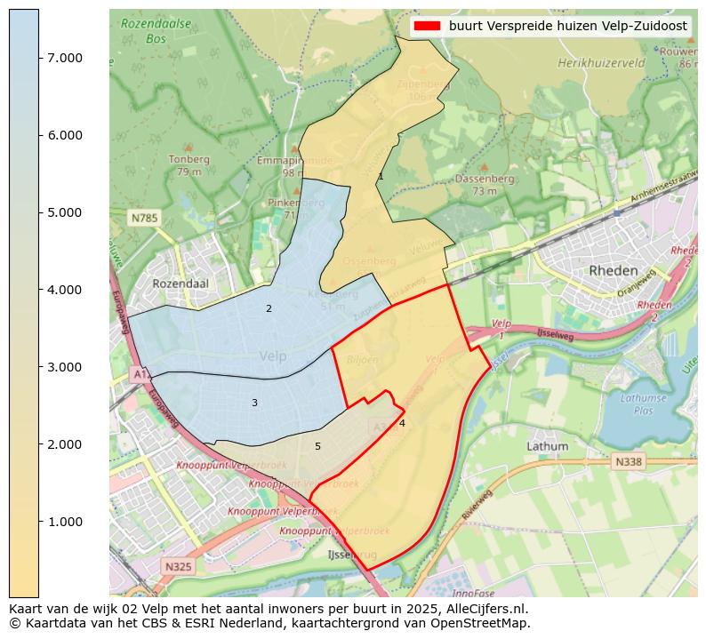 Afbeelding van de buurt Verspreide huizen Velp-Zuidoost op de kaart.