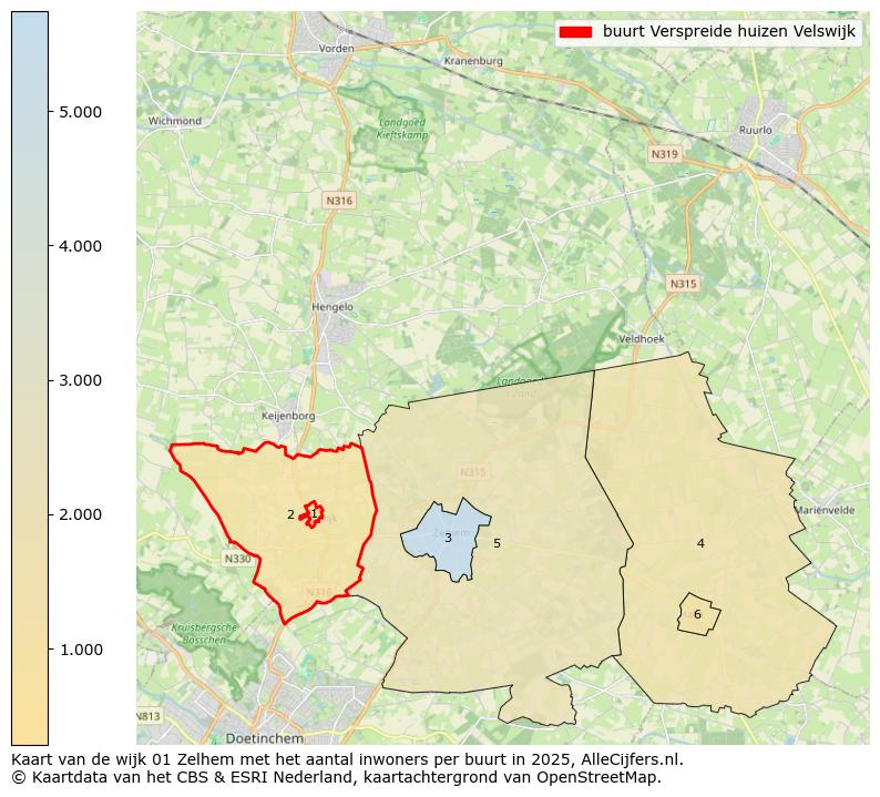 Afbeelding van de buurt Verspreide huizen Velswijk op de kaart.