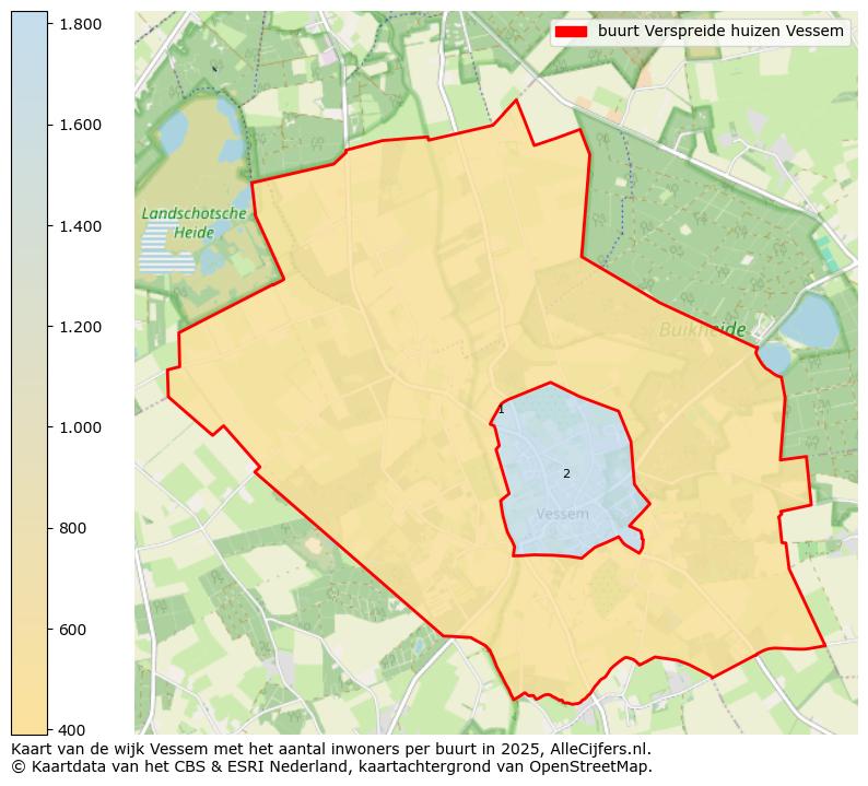 Afbeelding van de buurt Verspreide huizen Vessem op de kaart.