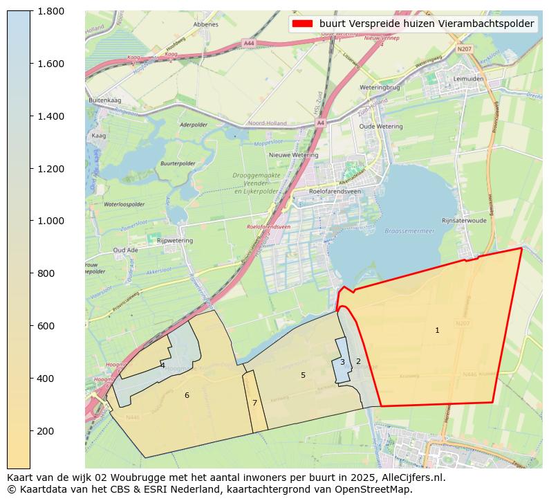 Afbeelding van de buurt Verspreide huizen Vierambachtspolder op de kaart.