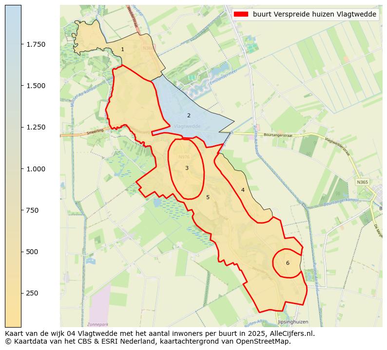 Afbeelding van de buurt Verspreide huizen Vlagtwedde op de kaart.