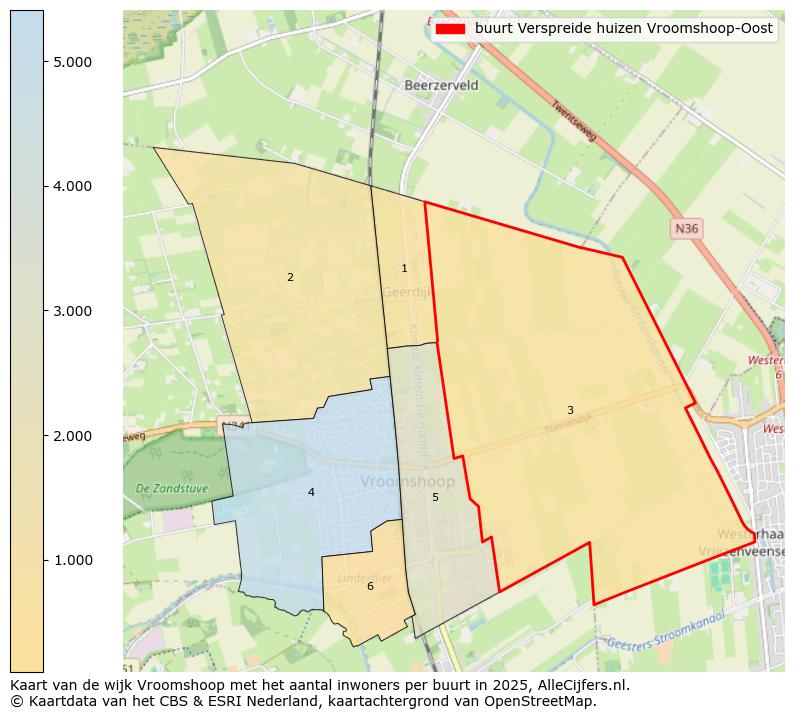 Afbeelding van de buurt Verspreide huizen Vroomshoop-Oost op de kaart.