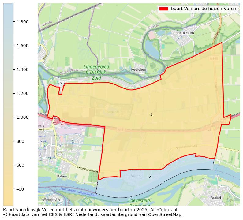 Afbeelding van de buurt Verspreide huizen Vuren op de kaart.