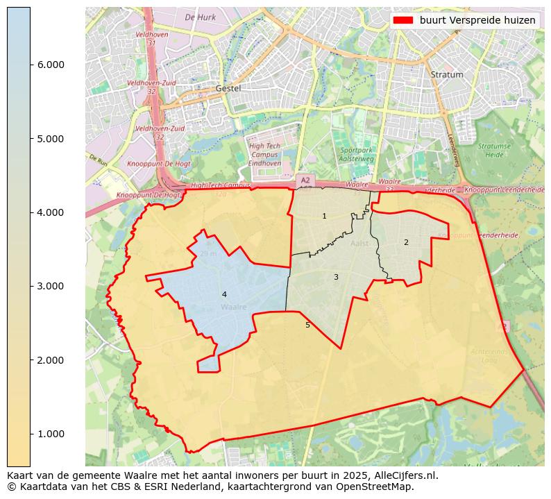 Afbeelding van de buurt Verspreide huizen op de kaart.