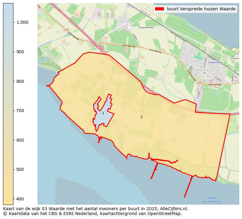 Afbeelding van de buurt Verspreide huizen Waarde op de kaart.