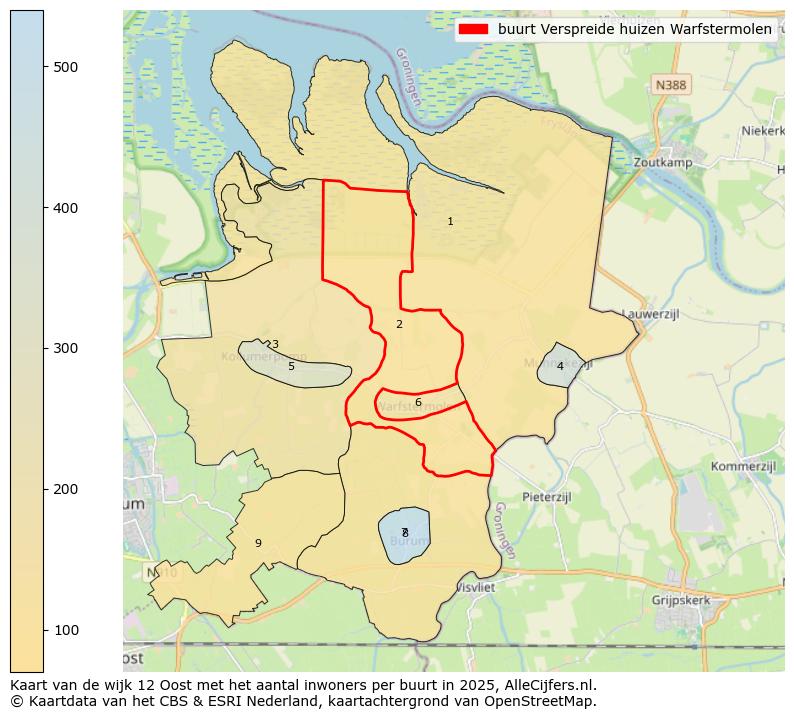 Afbeelding van de buurt Verspreide huizen Warfstermolen op de kaart.