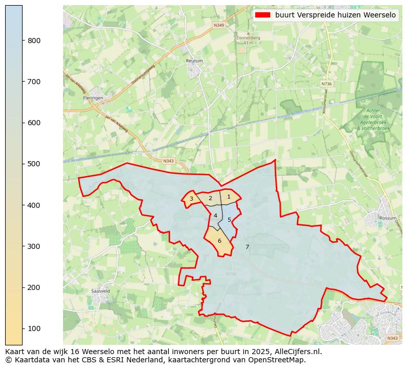 Afbeelding van de buurt Verspreide huizen Weerselo op de kaart.