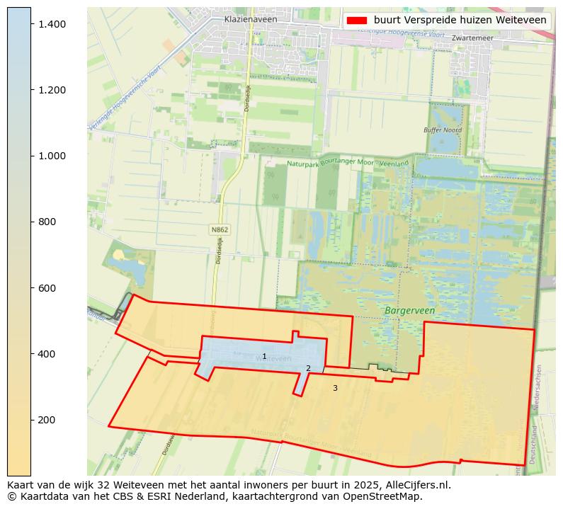 Afbeelding van de buurt Verspreide huizen Weiteveen op de kaart.
