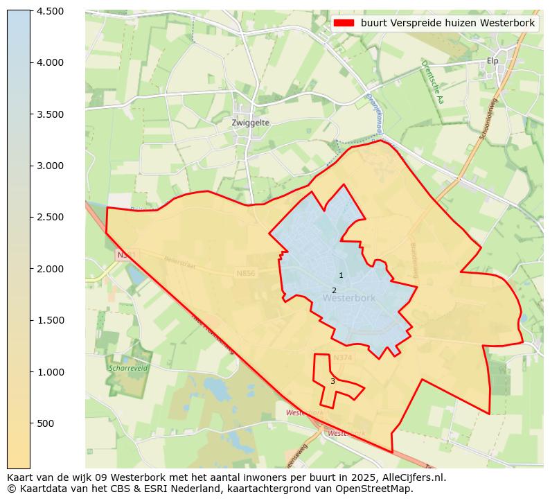 Afbeelding van de buurt Verspreide huizen Westerbork op de kaart.