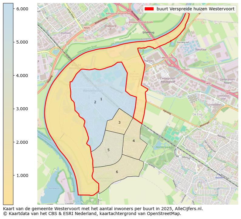 Afbeelding van de buurt Verspreide huizen Westervoort op de kaart.