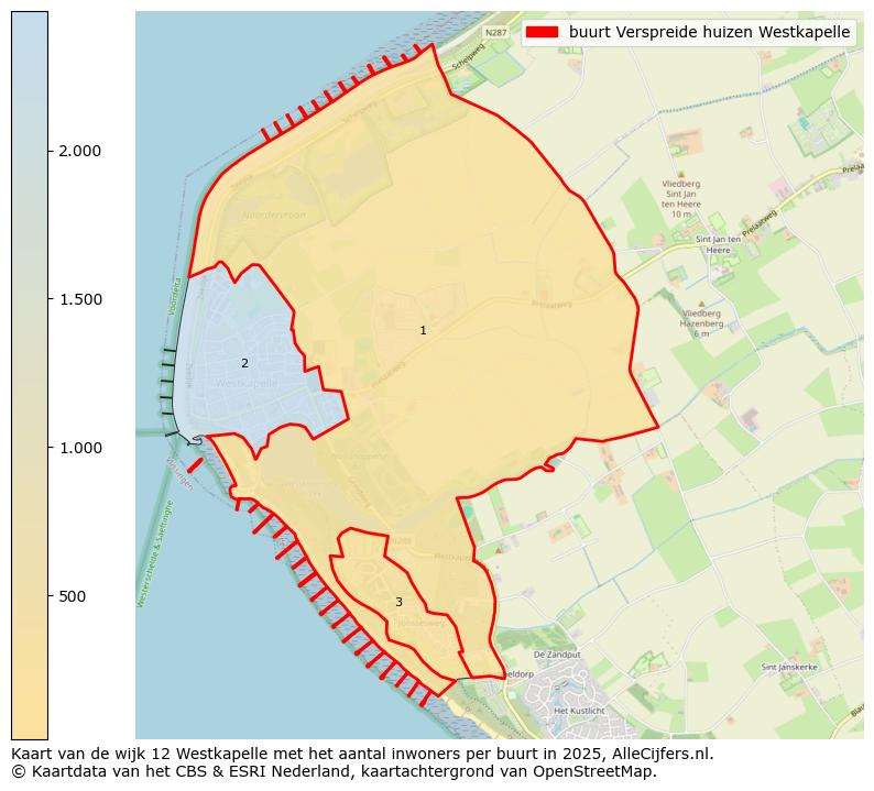 Afbeelding van de buurt Verspreide huizen Westkapelle op de kaart.