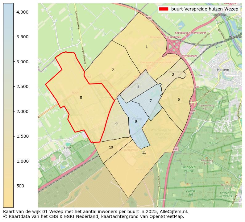Afbeelding van de buurt Verspreide huizen Wezep op de kaart.