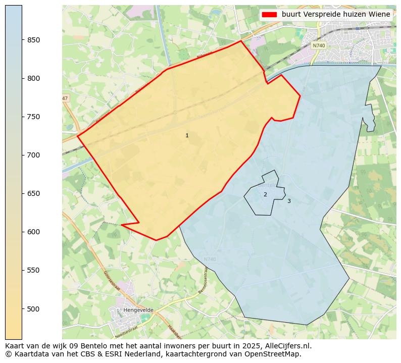 Afbeelding van de buurt Verspreide huizen Wiene op de kaart.