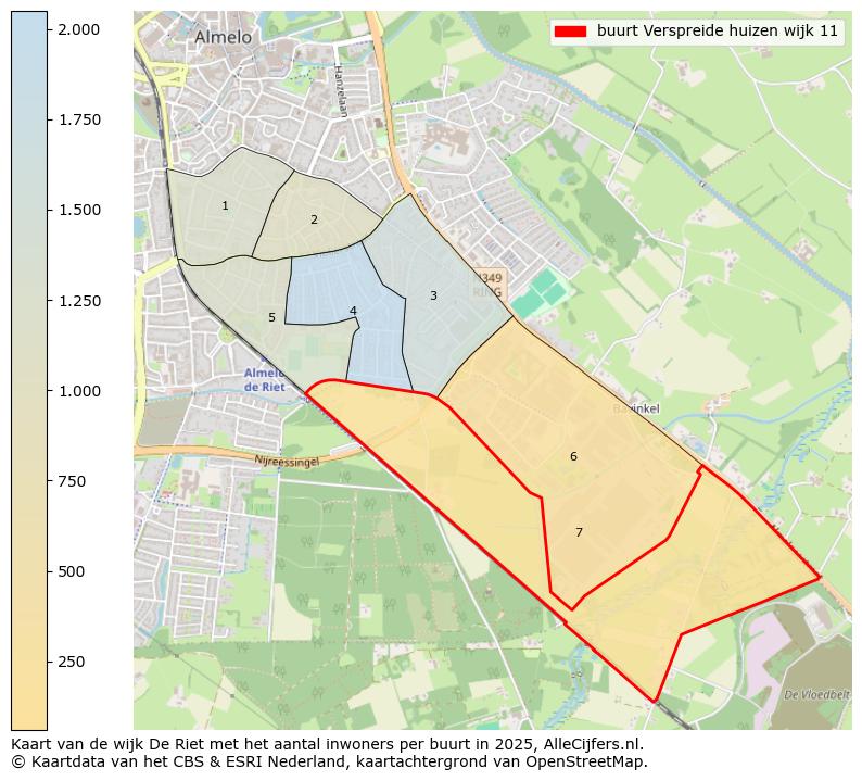 Afbeelding van de buurt Verspreide huizen wijk 11 op de kaart.