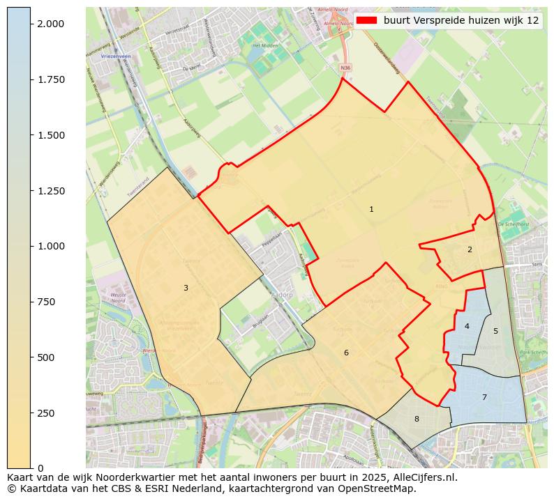 Afbeelding van de buurt Verspreide huizen wijk 12 op de kaart.