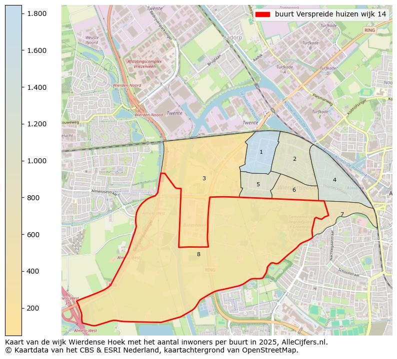 Afbeelding van de buurt Verspreide huizen wijk 14 op de kaart.