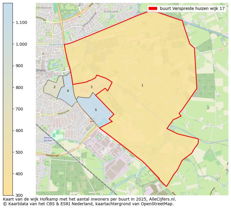 Afbeelding van de buurt Verspreide huizen wijk 17 op de kaart.