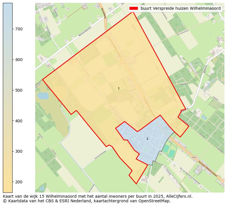 Afbeelding van de buurt Verspreide huizen Wilhelminaoord op de kaart.