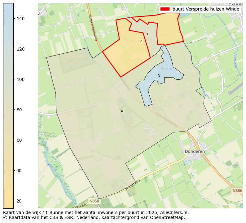 Afbeelding van de buurt Verspreide huizen Winde op de kaart.