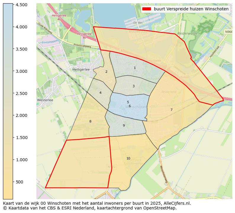 Afbeelding van de buurt Verspreide huizen Winschoten op de kaart.