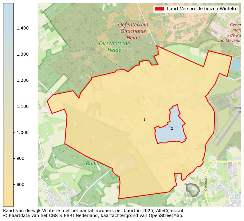 Afbeelding van de buurt Verspreide huizen Wintelre op de kaart.