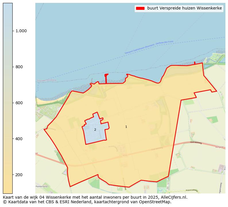 Afbeelding van de buurt Verspreide huizen Wissenkerke op de kaart.