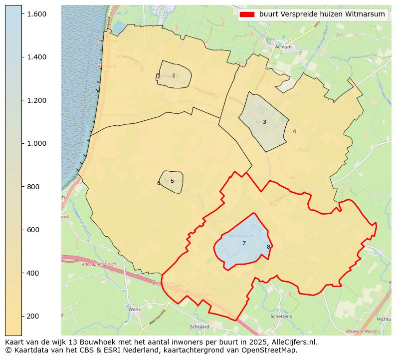 Afbeelding van de buurt Verspreide huizen Witmarsum op de kaart.