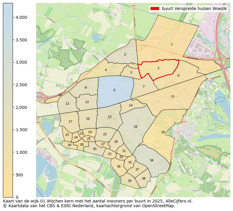 Afbeelding van de buurt Verspreide huizen Woezik op de kaart.