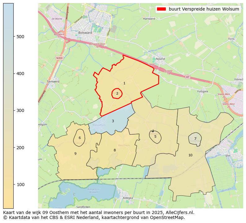 Afbeelding van de buurt Verspreide huizen Wolsum op de kaart.