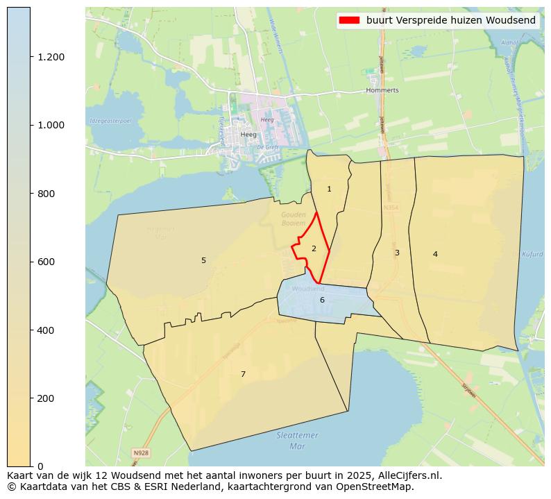 Afbeelding van de buurt Verspreide huizen Woudsend op de kaart.