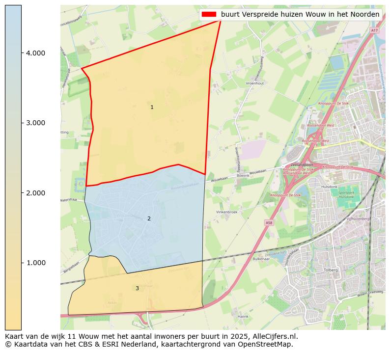 Afbeelding van de buurt Verspreide huizen Wouw in het Noorden op de kaart.