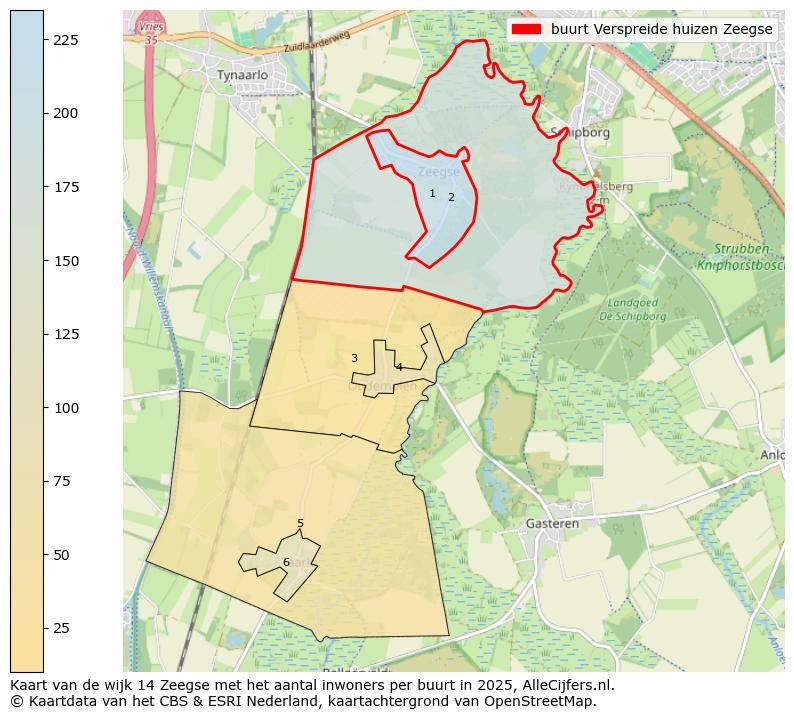 Afbeelding van de buurt Verspreide huizen Zeegse op de kaart.