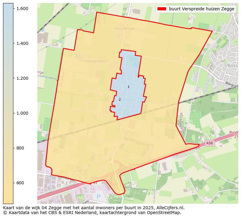 Afbeelding van de buurt Verspreide huizen Zegge op de kaart.