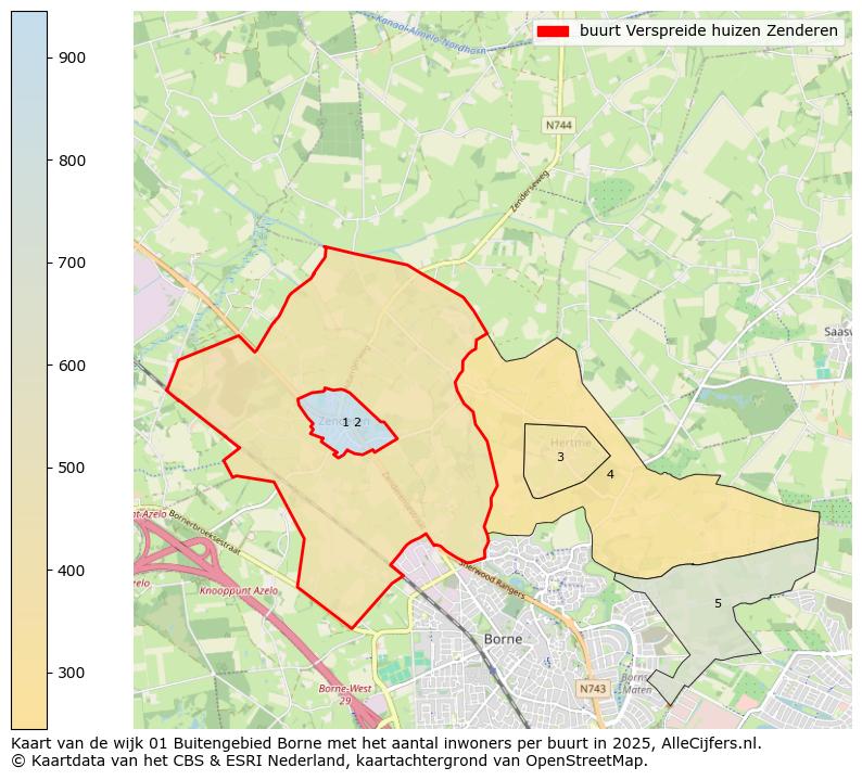 Afbeelding van de buurt Verspreide huizen Zenderen op de kaart.