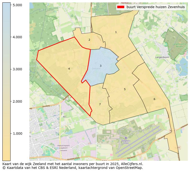 Afbeelding van de buurt Verspreide huizen Zevenhuis op de kaart.