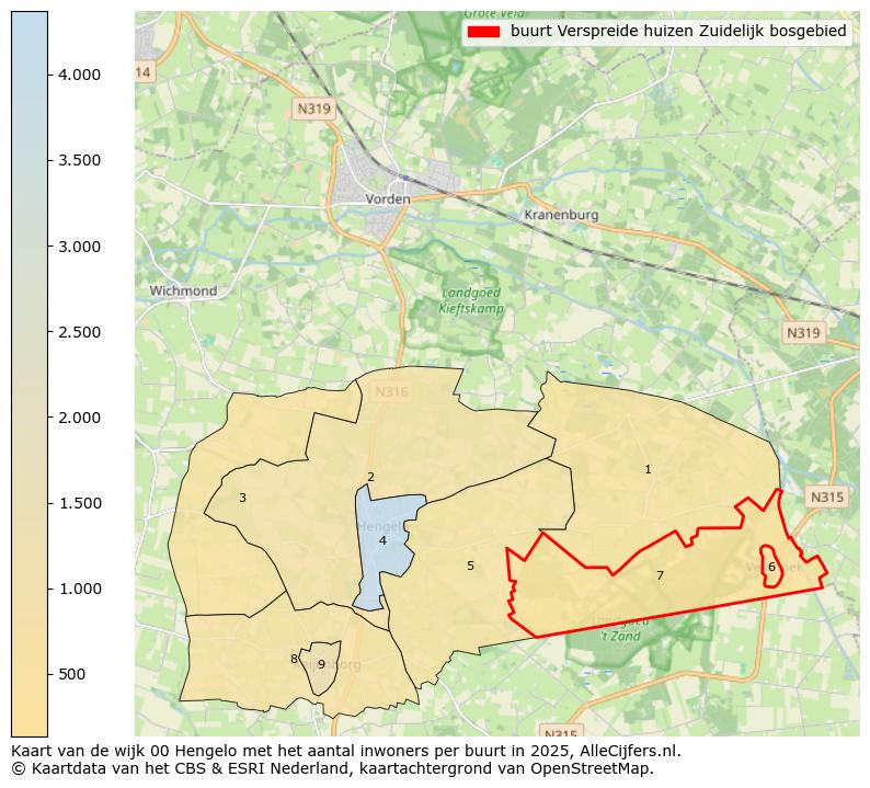 Afbeelding van de buurt Verspreide huizen Zuidelijk bosgebied op de kaart.