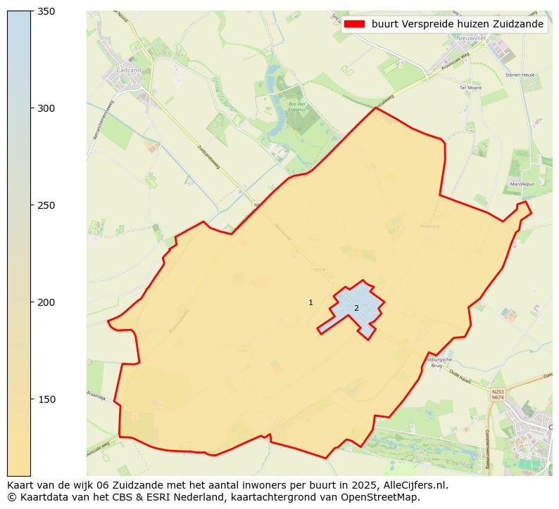 Afbeelding van de buurt Verspreide huizen Zuidzande op de kaart.