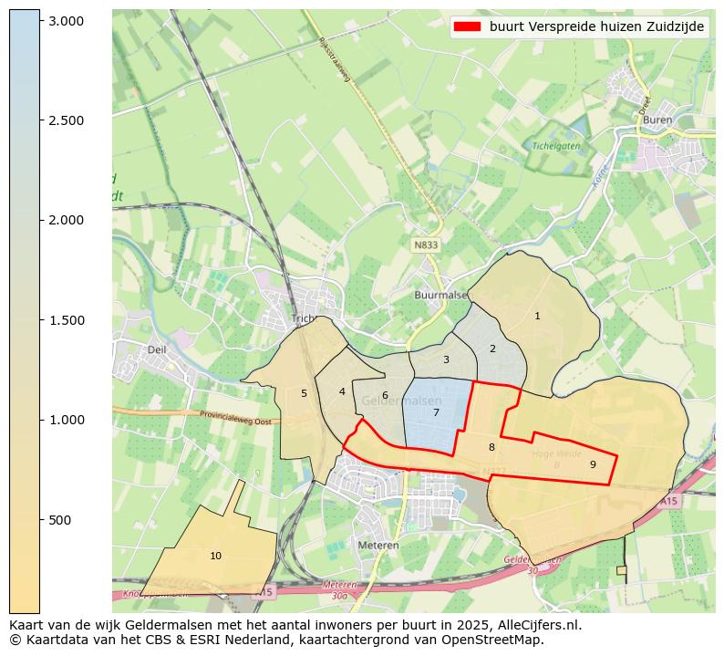 Afbeelding van de buurt Verspreide huizen Zuidzijde op de kaart.