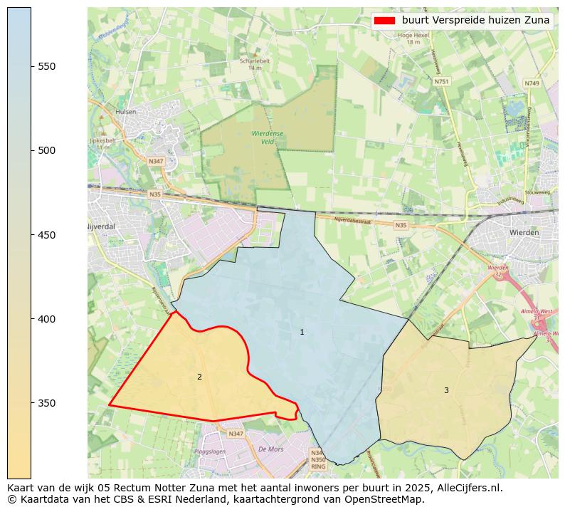 Afbeelding van de buurt Verspreide huizen Zuna op de kaart.